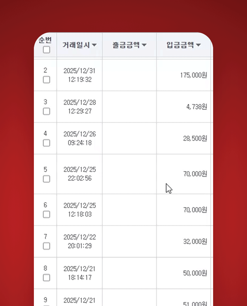 입금 내역